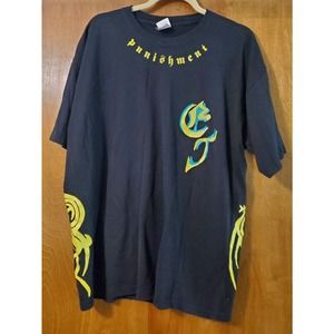 Men's Punishment Black Graphic Tshirt Size XL